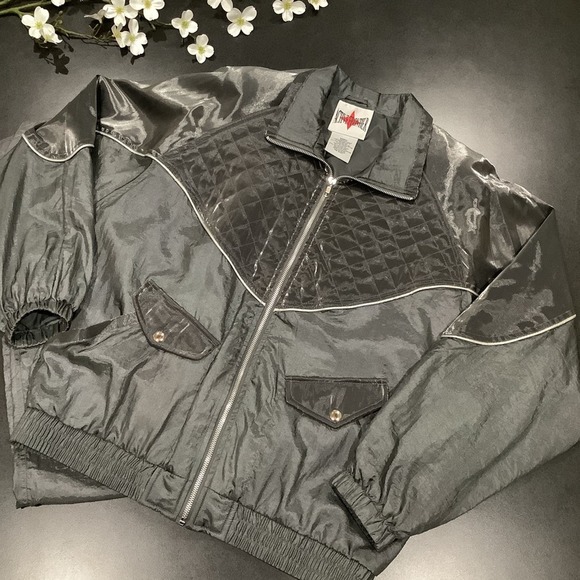 Vintage Active Frontier Metallic Silver Windbreaker Jacket & Pants Matching Set - Picture 12 of 16